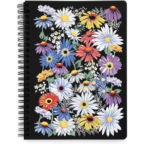 Vera Bradley Holiday Mini Spiral Notebook, College Ruled Paper, 8.25" x 6.25" with Pocket and 160 Lined Pages, Vintage Snowglobes