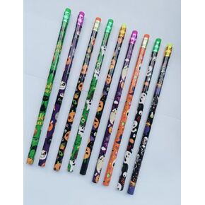 50 قلم رصاص، قلم رصاص كرتوني مخيف بطابع الهالوين مع ممحاة، أقلام مكتب مدرسية للأطفال والطلاب والمعلمين والكبار. in Kuwait