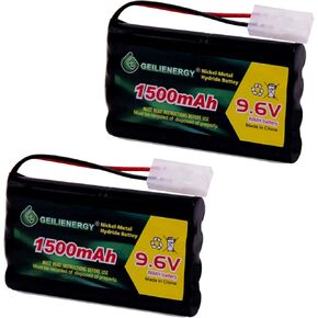 9.6V 1500mAh Rechargeable NiMH RC Battery with Tamiya Connector Compatible with RC Car RC Truck RC Airplane RC Boat Traxxas LOSI Associated HPI Kyosho Tamiya Quadcopter Drone Hobby (1 Pack)