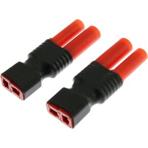Maxmoral 2PCS Deans T-Plug Male to HXT 4mm Connector RC Lipo Battery Converter Adapter No Wires