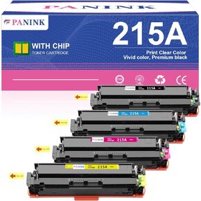 Compatible 215A Toner Cartridges with Latest Chip, Replacement for HP 215A Toner Cartridges 4 Pack,W2310A Work with HP Color Pro MFP M182nw,MFP M183fw,M182 M183 M155 Printers