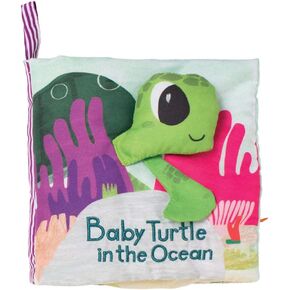 Manhattan Toy What's Outside Sea-Themed Soft Baby Activity Book with Rattle