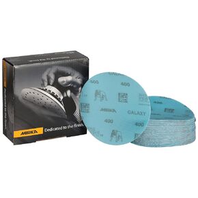 Mirka GalaxySandpaper 5 inch (125mm) - Grit 400, 50 Discs/Pack - Hook & Loop - Premium Abrasive for Epoxy Resin, Wood, Metal - Non-Clogging, Self-Sharpening Technology - Ideal for Power Sanders