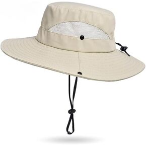Sun-Hats for Women-Men Fishing-Hat - Outdoor Summer Wide-Brim Safari-Hat UV Protection Beach Hat Hiking