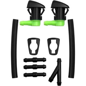 BC3Z-17603-A, Adjustable Front Automotive Replacement Windshield Wiper Nozzles Kit for Ford F250 F350 F450 Super Duty Trucks 2011-2016, Edge 2011-2014, BT4Z-17603-A, Quality Fit, Pack of 2