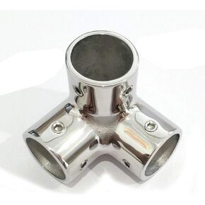 keehui Heavy Dudy 1-1/4 inch Pipe/Tube Hand Rail Tee Marine Grade 316 SS Mirror Polished Hand Rail Fitting-90 Degree 1-1/4"(32mm) 3 Way Corner Elbow