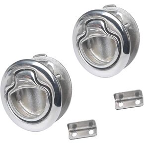 MX Boat Latches Stainless Steel 2",Marine Flush Latch Hatch Round Pull 2pcs