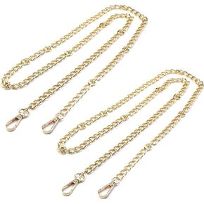 Faotup 2 قطعة سلسلة محفظة الذهب حقيبة يد استبدال سلسلة حزام محفظة موسع حزام ل أكياس Crossbody محفظة معدنية سلسلة حزام in Kuwait