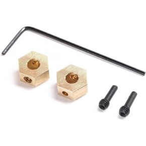 Axial Hex Hub, Brass 1.0g (2): SCX24, AX24, AXI302002