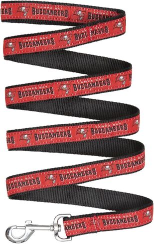 OLD VERSION- NFL Pet Leash, Large, Tampa Bay Buccaneers Dog Leash, Football Team Leash for Dogs & Cats. A Shiny & Colorful Dog & Cat Leash with Embroidered Team Name/Logo Licensed by the NFL in Kuwait