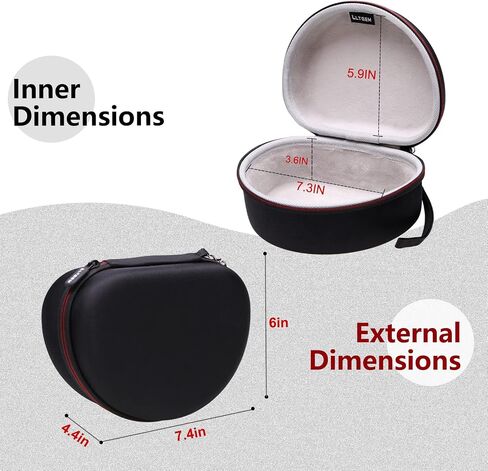 LTGEM Hard Case for Raycon The Everyday/Fitness & OneOdio Pro-10/A70/A71 Wireless Bluetooth Over Ear Headphones - Travel Protective Carrying Storage Bag in Saudi Arabia
