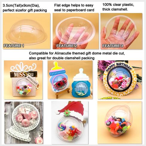 20pc Love Sweet Heart Candy Domes Plastic Blister for Money Card Birthday Gifts Paper Craft Handmade Shaker Cards Party Decoration Arts Scrapbooking & Album Arts from Alina Crafts in Saudi Arabia