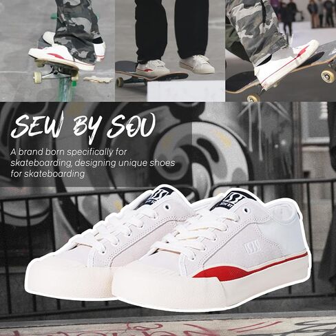 Men's Low-Cut Pro Skate Shoes with Anti-Slip and Shock Absorption Properties in Saudi Arabia