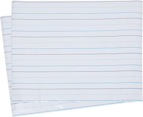 Bright Creations 2 Sheets of Magnetic Lined Handwriting Paper for Whiteboard, Dry Erase Sentence Strips for Classroom (22 x 17 in) in Saudi Arabia