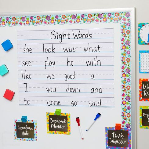 Bright Creations 2 Sheets of Magnetic Lined Handwriting Paper for Whiteboard, Dry Erase Sentence Strips for Classroom (22 x 17 in) in Saudi Arabia