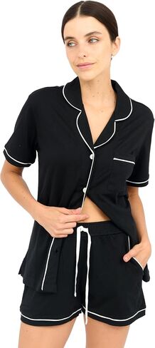 Ultra Soft 100% Organic Peruvian Pima Cotton Luxury Women's Pajama Set Short in Saudi Arabia