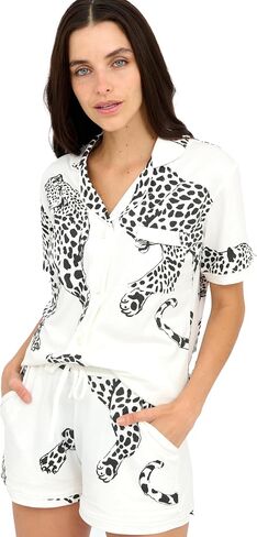 Ultra Soft 100% Organic Peruvian Pima Cotton Luxury Women's Pajama Set Short in Saudi Arabia