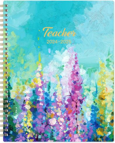 2024-2025 Teacher Planner - Weekly & Monthly Lesson Plan Book 2024-2025, July 2024 - June 2025, 8" x 10", Academic Planner 2024-2025 with Twin-Wire Binding for Teachers - Oil Painting in Saudi Arabia