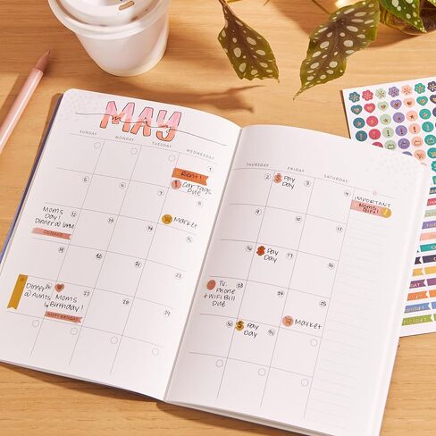 Erin Condren 18-Month Petite Planner (July 2024 - December 2025) - Evolve | Built-in Pocket, Lined Note Pages, Stickers Included in Kuwait