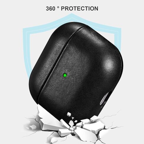 Leather for AirPods 3 Case 2021, Genuine Leather for Airpods 3 Wireless Charging Case (Front LED Visible) Protective Skin for Men Women in Saudi Arabia