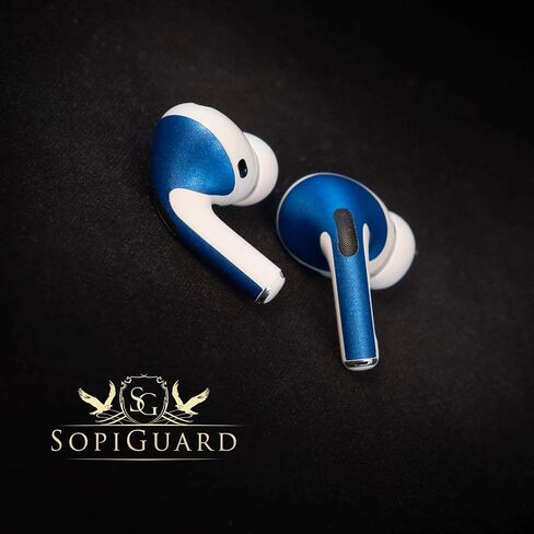 ملصق SopiGuard لسماعات Apple Airpods Pro Earbuds من الفينيل (3M أسود غير لامع) in Kuwait