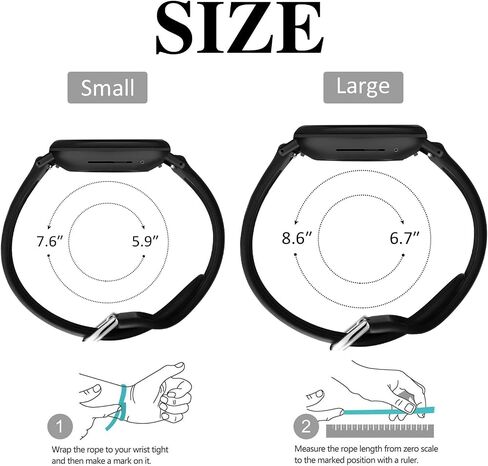 Compatible with Fitbit Sense Bands/Fitbit Versa 3 Bands for Men Women, Soft Silicone Sport Breathable Replacement Compatible for Fitbit Versa 3 Bands/Fitbit Sense for Women Men, 4 Pack-Large in Saudi Arabia
