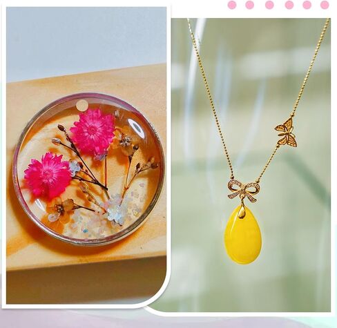 16PCS Jewelry Casting Molds Silicone Resin Molds for DIY Pendant Set Necklace Keychain Molds with Hanging Hole Jewelry Making DIY Craft Tools for DIY Craft Jewelry Making in Saudi Arabia