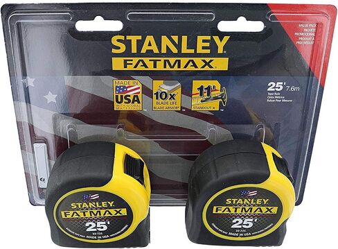 Stanley Consumer Tools FMHT74038 25' Fatmax Tape Measure, 2 Tape Measures per Pack, 4 Tape Measures Total in Saudi Arabia