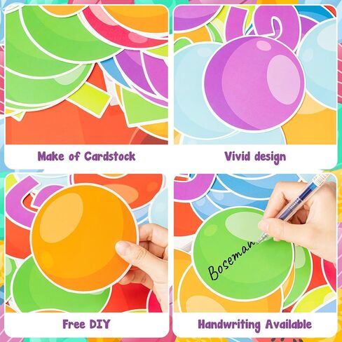 WATINC 105Pcs Back to School Gumball Machine WEL-Gum Cutouts Colorful Bubble Gumballs Bulletin Board Decoration Set, Classroom Welcome Candy Theme Chalkboard Wall Party Supply for Elementary School in Saudi Arabia