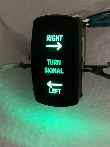 MCSADVENTURES Universal Rocker Switch ATV UTV Turn Signal Kit Blinker Kit (Horizontal: Backlit, Blue) Street Legal Kit for Honda Talon Pioneer in Saudi Arabia