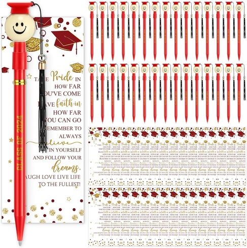 30 Sets Graduation Cap Ballpoint Pen Class of 2024 Pen Graduation Favors Pens with Tassel and Bookmark Graduation Gift Bulk for Students Grad Party Favor Senior High School Supplies(Purple) in Saudi Arabia