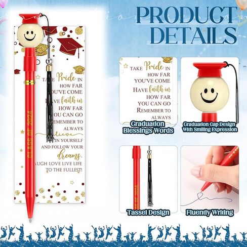 30 Sets Graduation Cap Ballpoint Pen Class of 2024 Pen Graduation Favors Pens with Tassel and Bookmark Graduation Gift Bulk for Students Grad Party Favor Senior High School Supplies(Purple) in Saudi Arabia