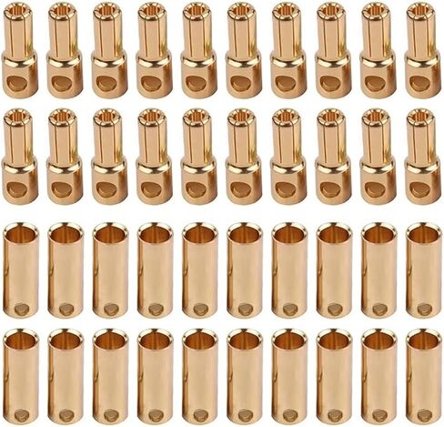 30Pairs 3.5mm Gold Bullet Banana Female Male Connectors RC ESC LIPO Battery Device Electric Motor Wire Parts in Saudi Arabia