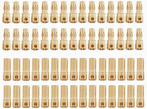 30Pairs 3.5mm Gold Bullet Banana Female Male Connectors RC ESC LIPO Battery Device Electric Motor Wire Parts in Saudi Arabia