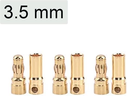 30Pairs 3.5mm Gold Bullet Banana Female Male Connectors RC ESC LIPO Battery Device Electric Motor Wire Parts in Saudi Arabia