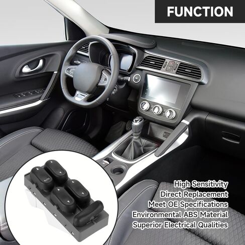 Front Left Driver Side Master Power Window Switch - Compatible for Ford F-250 F-350 2000-2001 for Lincoln Navigator Blackwood 1998-2003 - Replace Part XL1Z14529BA, F6DZ14529AA in Saudi Arabia