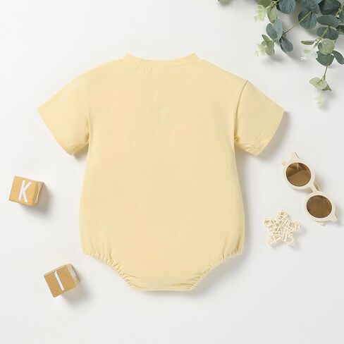 Baby Boy Romper Short Sleeve Shirt Onesie, Infant Boy One-Piece Crewneck Romper Summer Outfit in Saudi Arabia
