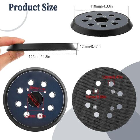 قطعتان من وسادة استبدال أداة الصنفرة، 5 بوصات و8 فتحات بخطاف وحلقة بديلة لأداة الصنفرة المدارية، وسادة دعم للصنفرة المدارية in Kuwait