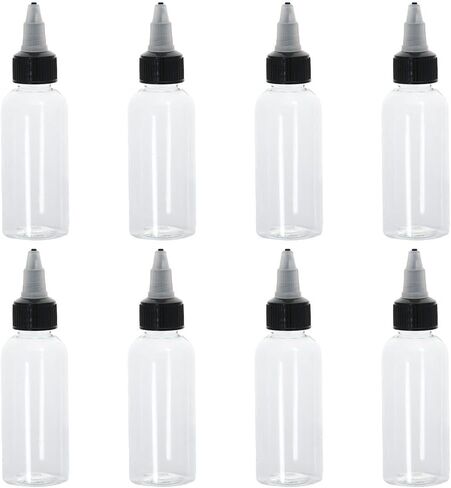 8Pcs 2 oz Discharge Bottle, 60ml Laboratory Wash Bottle, Plastic Squeeze Dropper Bottles, Refillable Dispensing Container for Tattoo Ink in Saudi Arabia