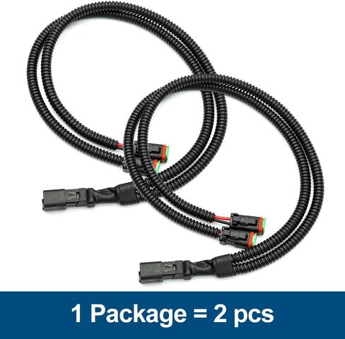 NSLUMO 2pcs Y-Shape Deutsch DT Adapters Connectors Dual Outputs DT DTP Splitters Compatible w/Dual LED Pod Lights/Work Lamps/Fog/Rigid Lights Retrofit, 18AWG IP67 Plug & Play Wiring Harness in Saudi Arabia