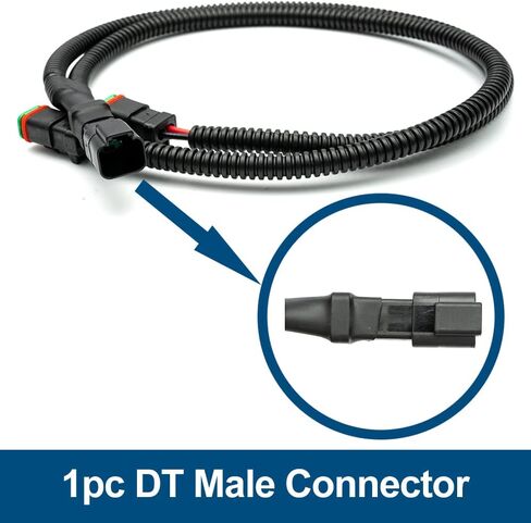 NSLUMO 2pcs Y-Shape Deutsch DT Adapters Connectors Dual Outputs DT DTP Splitters Compatible w/Dual LED Pod Lights/Work Lamps/Fog/Rigid Lights Retrofit, 18AWG IP67 Plug & Play Wiring Harness in Saudi Arabia