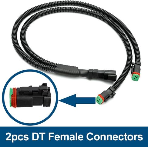 NSLUMO 2pcs Y-Shape Deutsch DT Adapters Connectors Dual Outputs DT DTP Splitters Compatible w/Dual LED Pod Lights/Work Lamps/Fog/Rigid Lights Retrofit, 18AWG IP67 Plug & Play Wiring Harness in Saudi Arabia
