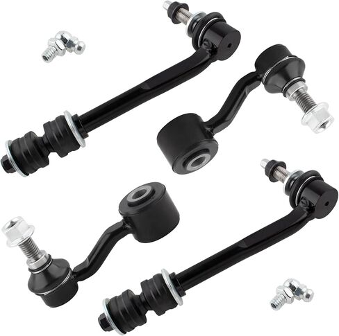 4 قطع طقم التعليق الأمامي والخلفي المثبت Sway Bar End Links Set للسائق الأيسر والراكب الأيمن مناسب لكرايسلر أسبن 2007-2009، لدودج دورانجو 2004-2009 استبدال # K750026 K80947 in Saudi Arabia