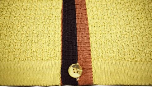 Men’s Short Sleeve Knit Sports Shirt - Modern Polo Vintage Classics: Solid Geometric Jacquard with Color Tipping in Kuwait