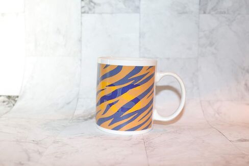 تغيير اللون! الأرجواني والأصفر النمر المشارب ThermoH Exray السيراميك القدح القهوة in Kuwait