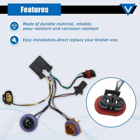 طقم أسلاك المصباح الأمامي لسيارة شيفروليه أفالانش تاهو سوبربان 1500 2007-2014، بديل 15950809 in Kuwait