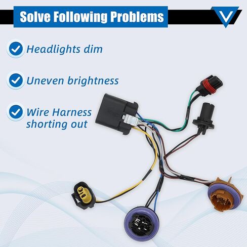 طقم أسلاك المصباح الأمامي لسيارة شيفروليه أفالانش تاهو سوبربان 1500 2007-2014، بديل 15950809 in Kuwait