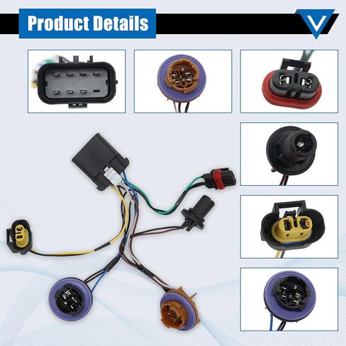 طقم أسلاك المصباح الأمامي لسيارة شيفروليه أفالانش تاهو سوبربان 1500 2007-2014، بديل 15950809 in Kuwait