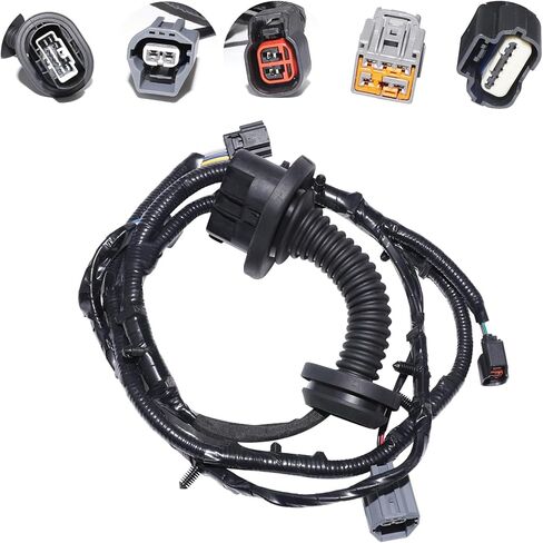 Rear Left Door Wire Jumper Harness Assembly Back LH Driver Side Compatible with Ford F150 3.5L-5.4L Crew Cab 2009-2014, Replace# 9L3Z-14631-CAA in Saudi Arabia