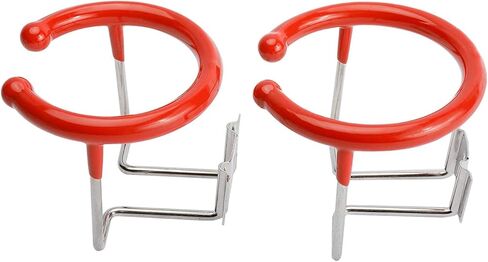Amarine Made Pair of Stainless Steel Boat Ring Cup Drink Holder with Anti-Collision Rubber Protective Sleeve for Marine Yacht Truck RV Trailer (3.1" Dia) in Saudi Arabia